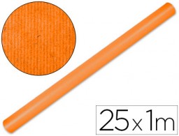 Papel kraft verjurado Liderpapel naranja fuerte rollo 25x1 m.